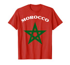 Morocco Soccer Lover Gift Maroc Flag T-Shirt - Unique Graphic Men Women