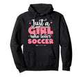 Just Who Loves Soccer Football Player Hoodie - Novelty Apparel Unisex