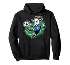 Football Goat Striker Number 7 Kicking Hoodie - Unique Graphic Unisex