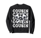 Coquette Soccer Cousin Matching Family Sweatshirt - Graphic Print Unisex