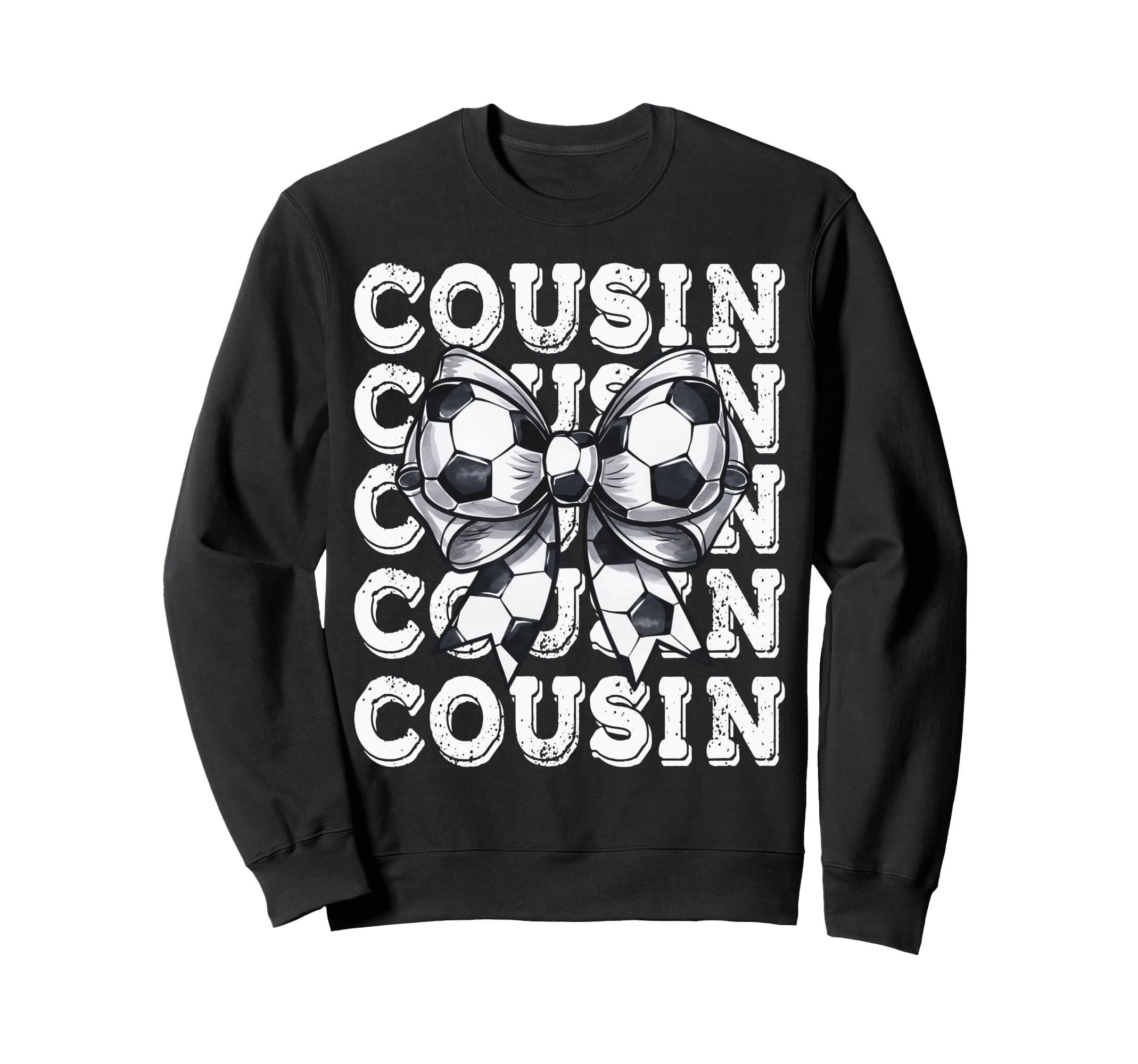 Coquette Soccer Cousin Matching Family Sweatshirt - Graphic Print Unisex
