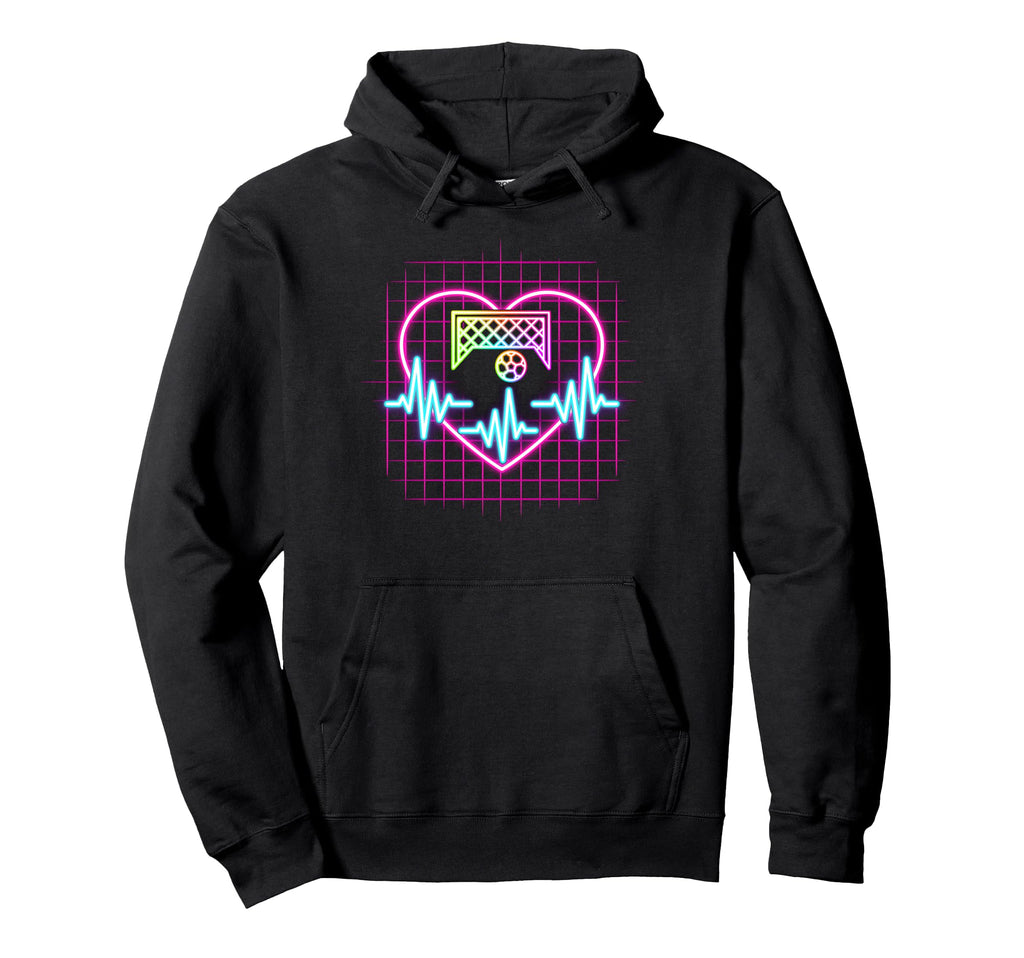 Soccer Heartbeat Football Oldschool Hoodie - Casual Everyday Wear Unisex