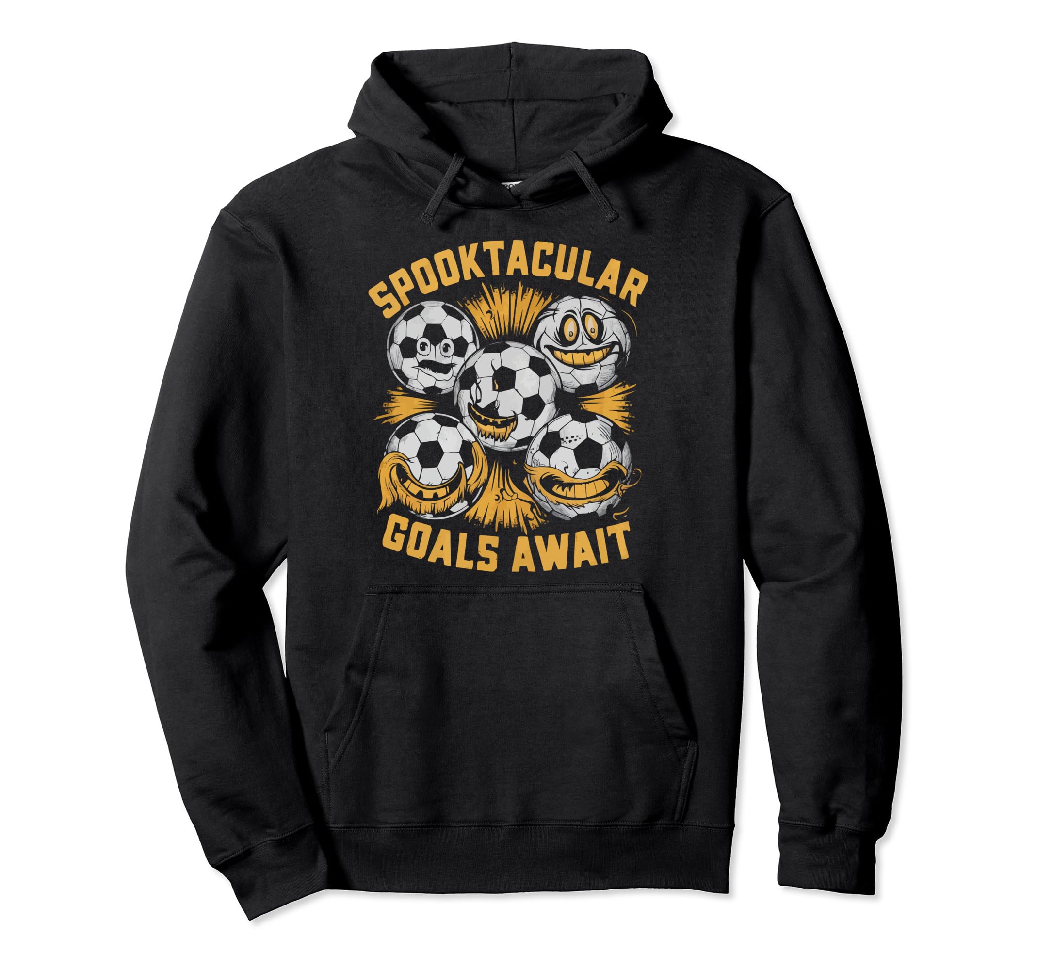Soccer Halloween Spooky Goalkeeper Trick Hoodie - Graphic Print for Adults