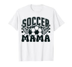 Heart Soccer Mama Checkered Soccer T-Shirt - Casual Everyday Wear Unisex