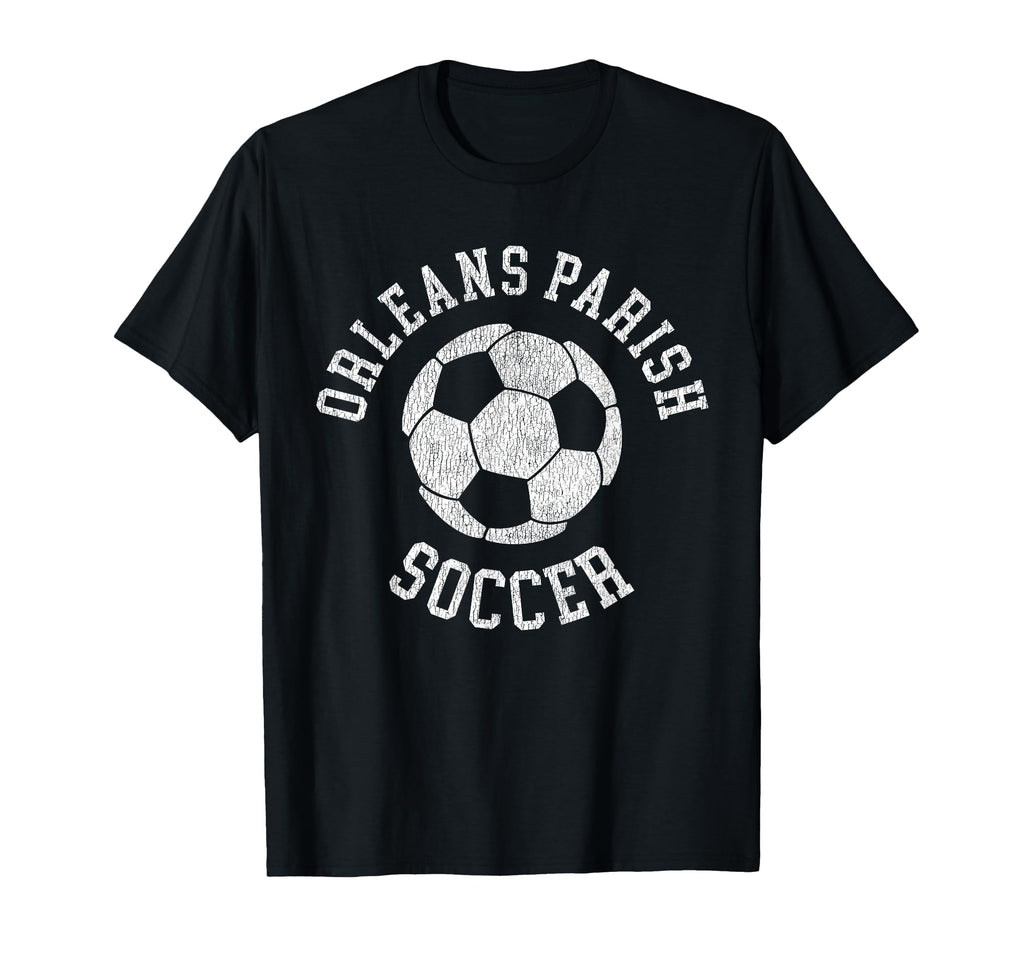 Orleans Parish Soccer Distressed 90S T-Shirt - Trendy Graphic for Adults