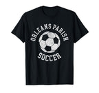 Orleans Parish Soccer Distressed 90S T-Shirt - Trendy Graphic for Adults