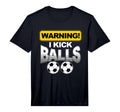 Mens Ich Kicke Balls Striker Football T-Shirt - Graphic Print Unisex