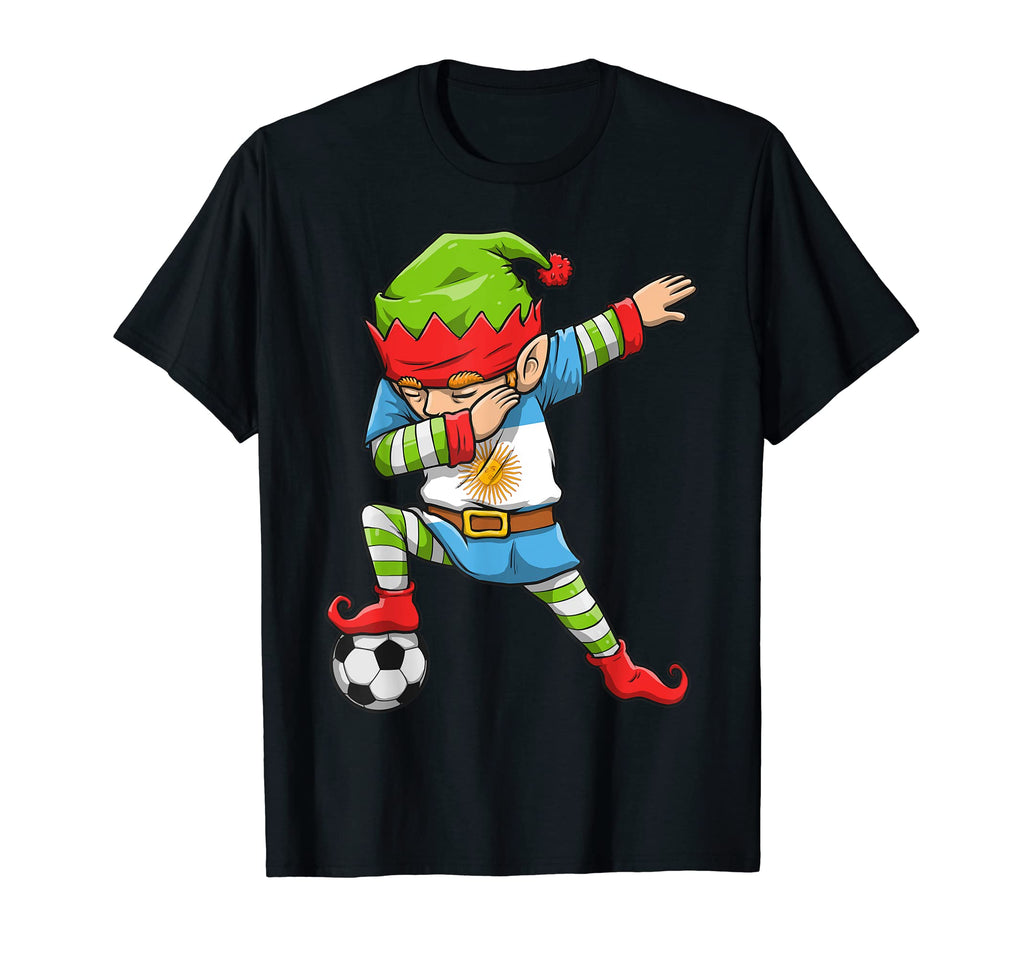 Soccer Dabbing Elf Squad Argentina T-Shirt - Minimalist Print Men Women