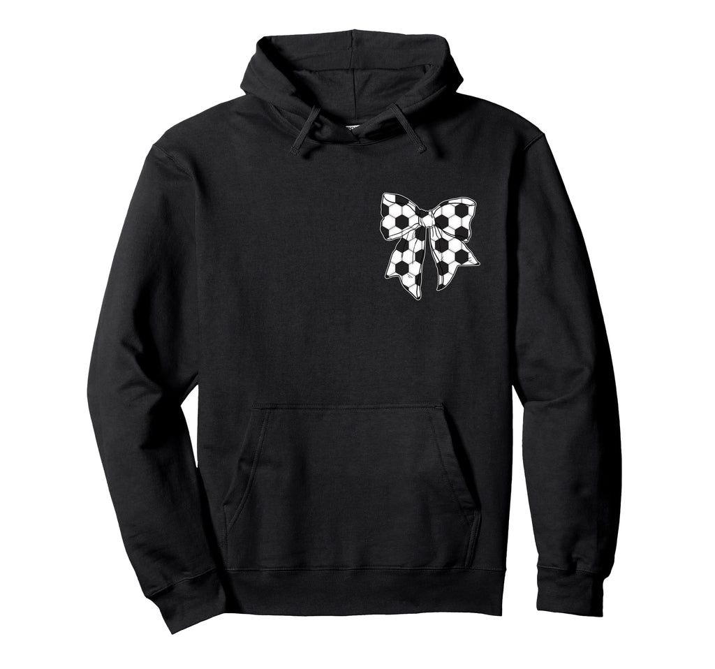 Soccer Bow Game Day Coquette Front And Hoodie - Trendy Graphic for Adults