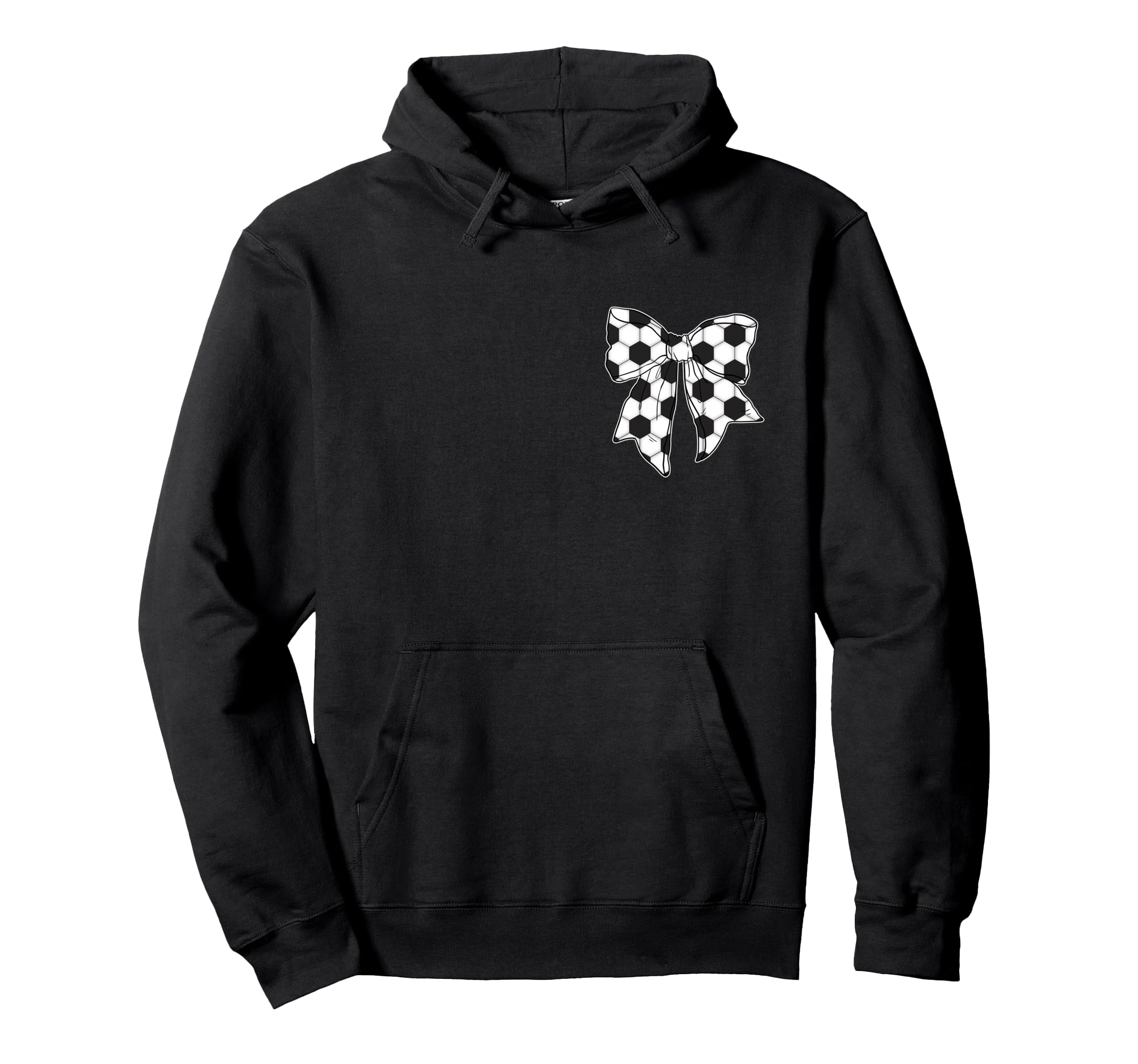 Soccer Bow Game Day Coquette Front And Hoodie - Trendy Graphic for Adults