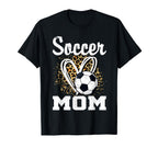 Soccer Mom Leopard Heart Soccer Fan Sweatshirt - Streetwear Style Unisex