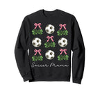 St Patricks Day Soccer Coquette Bow Sweatshirt - Trendy Graphic Unisex