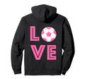 Soccer Heart Love Heartbeat Outfit Hoodie - Minimalist Print for Adults