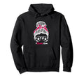Soccer Mom Messy Bun Hair Soccer Football Hoodie - Graphic Print Unisex