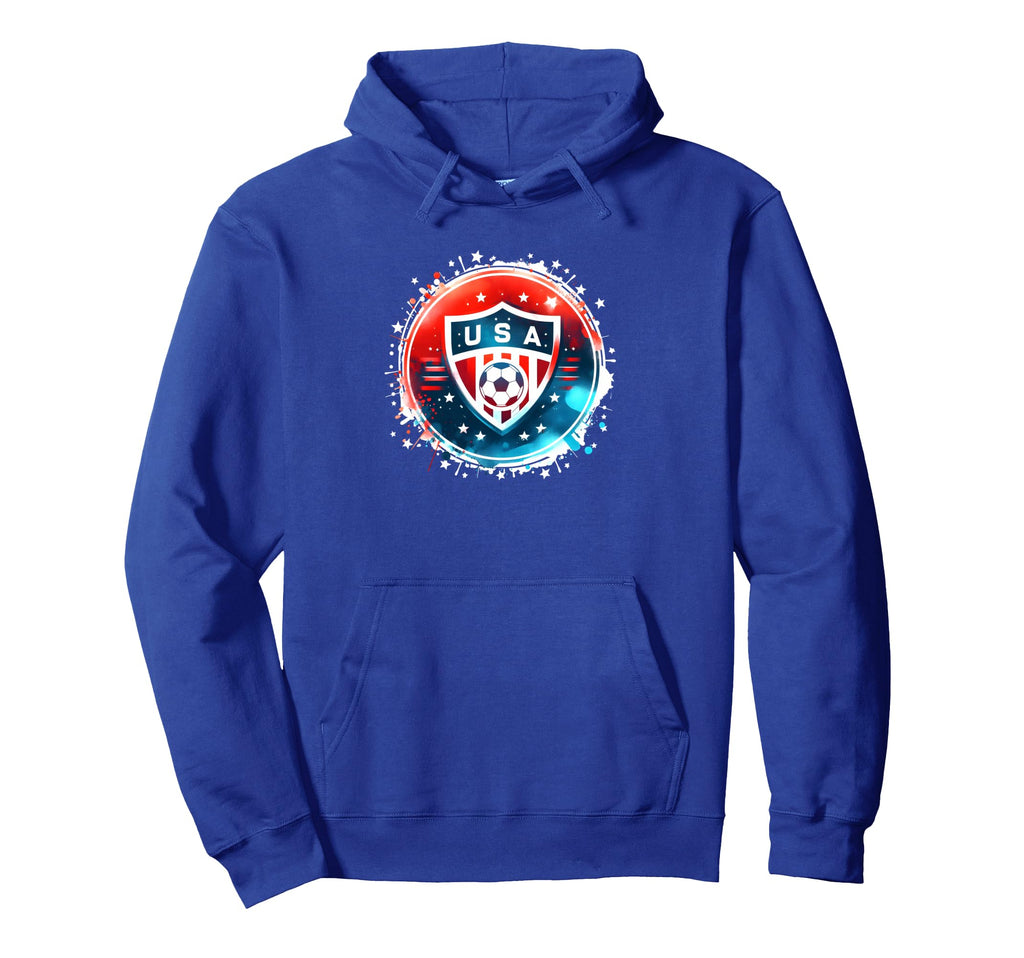 American Flag Soccer Teen Soccer Hoodie - Minimalist Print for Adults