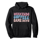 Weekends Coffees Game Days Football Hoodie - Aesthetic Graphic Men Women