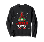Soccer Gnome Buffalo Plaid Funny Family Sweatshirt - Trendy Graphic Unisex