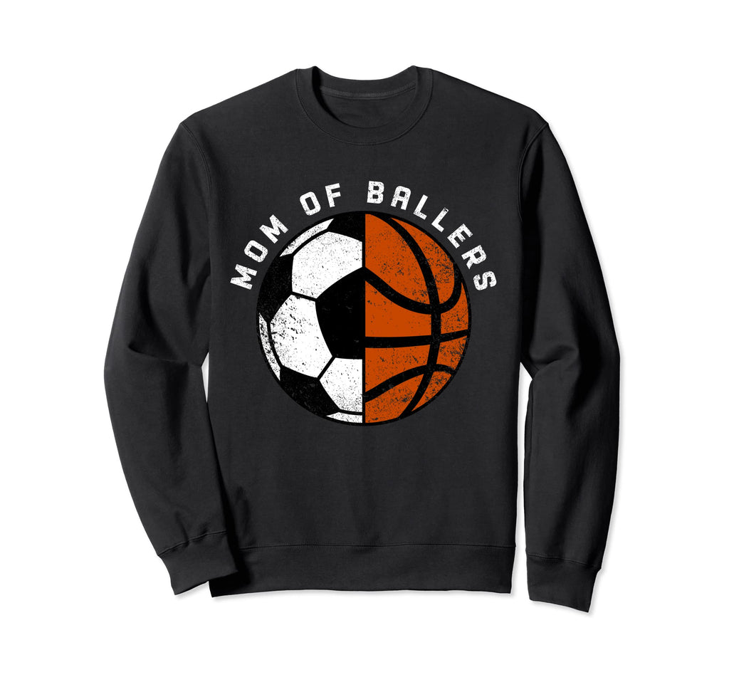Mom Ballers Funny Soccer Sweatshirt - Minimalist Print Men Women