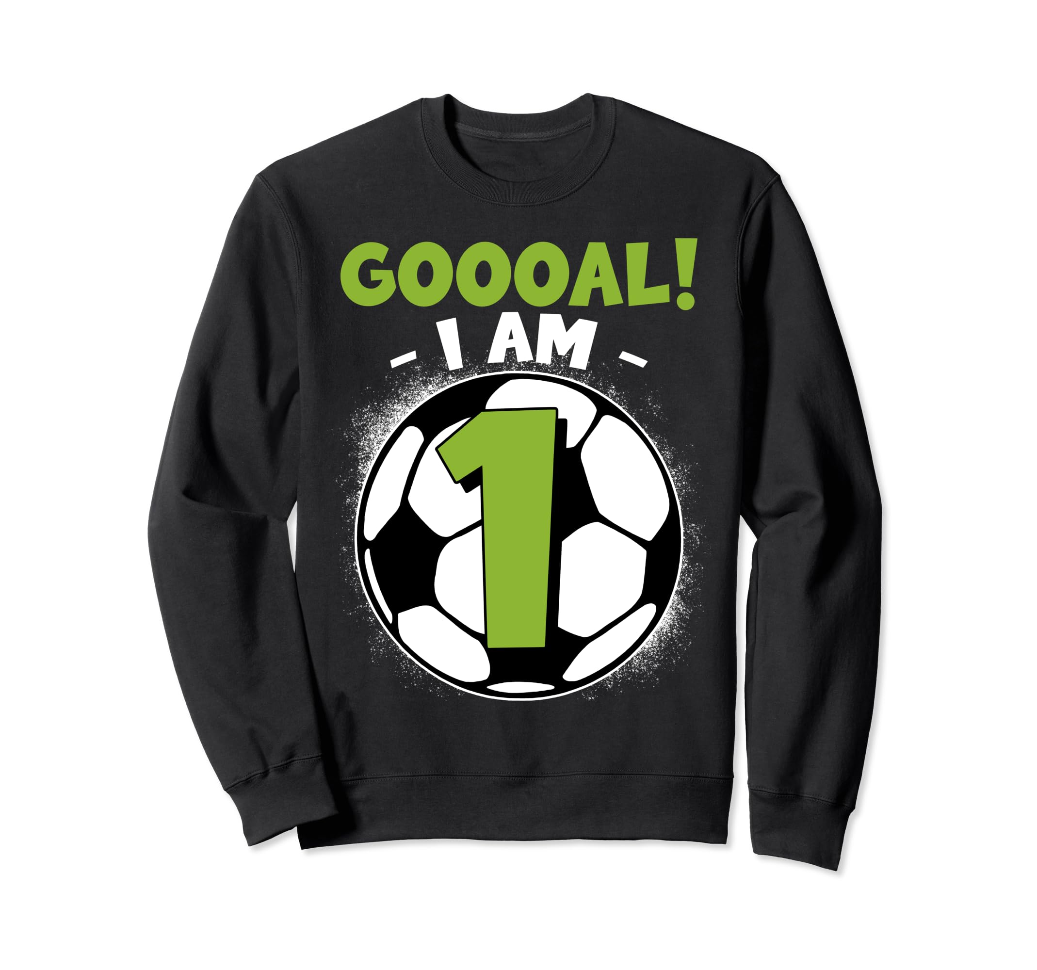 1 Year Old Birthday Soccer Themed Sweatshirt - Custom Art Print for Adults