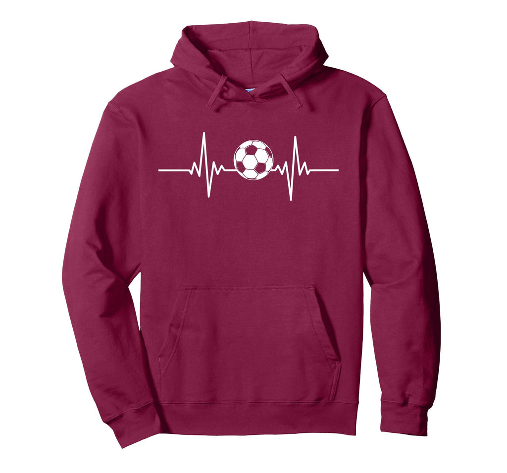 Soccer Heartbeat Soccer Ball Heartbeat Hoodie - Streetwear Style for Adults