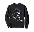 Polygon Art Soccer Sport Player Sweatshirt - Custom Art Print for Adults