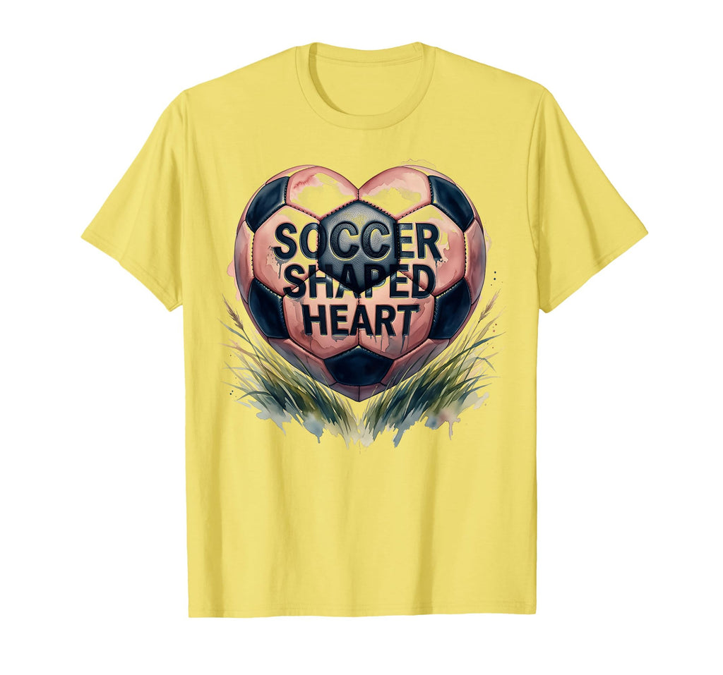 Soccer Shaped Heart Soccer Lovers T-Shirt - Unique Graphic for Adults