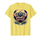 Soccer Shaped Heart Soccer Lovers T-Shirt - Unique Graphic for Adults