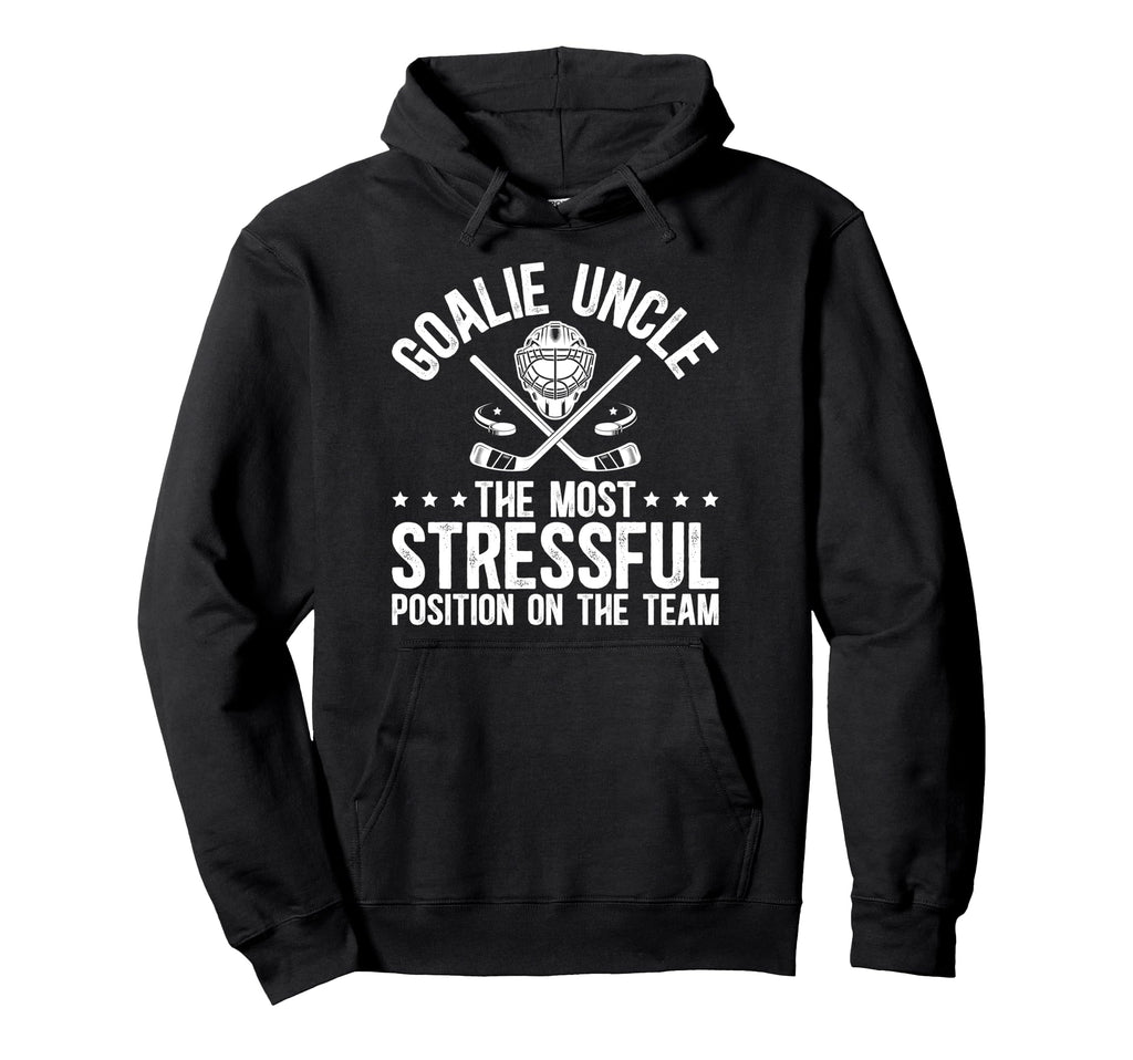 Funny Hockey Goalie Uncle Hockey Hoodie - Casual Everyday Wear for Adults