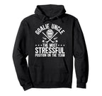 Funny Hockey Goalie Uncle Hockey Hoodie - Casual Everyday Wear for Adults