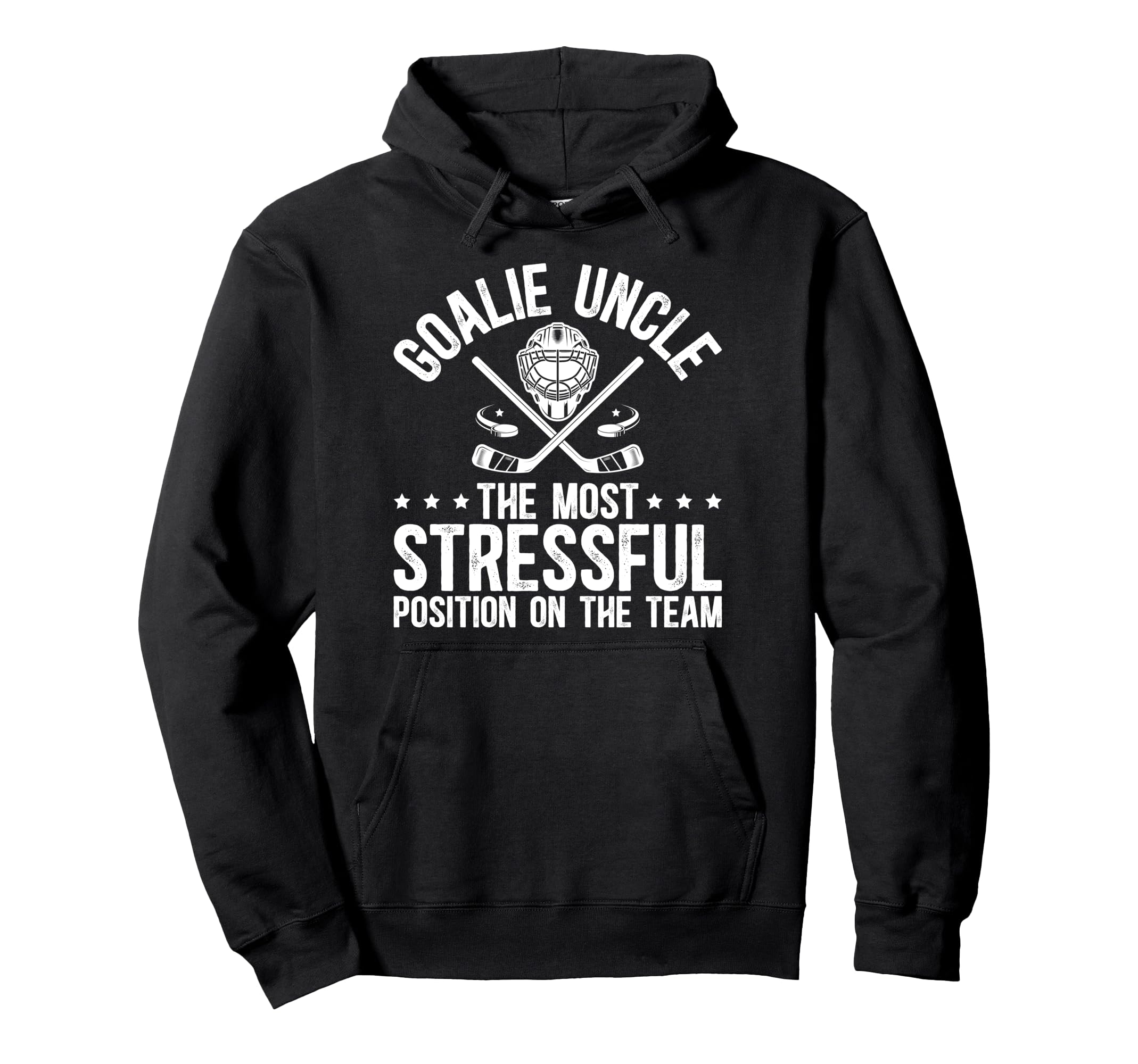 Funny Hockey Goalie Uncle Hockey Hoodie - Casual Everyday Wear for Adults