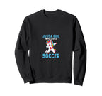 Who Loves Soccer Funny Sport Sweatshirt - Fun Novelty Design Men Women