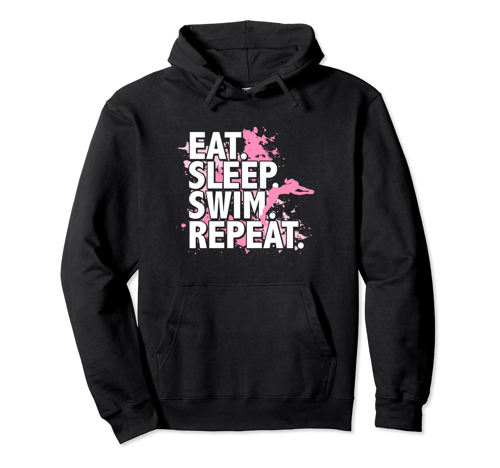 Eat Sleep Swim Repeat Hoodie - Casual Everyday Wear for Adults