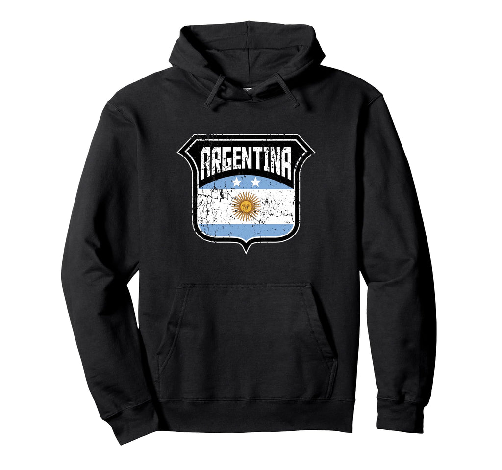 Argentina Soccer Country Flag Crest Hoodie - Streetwear Style Men Women