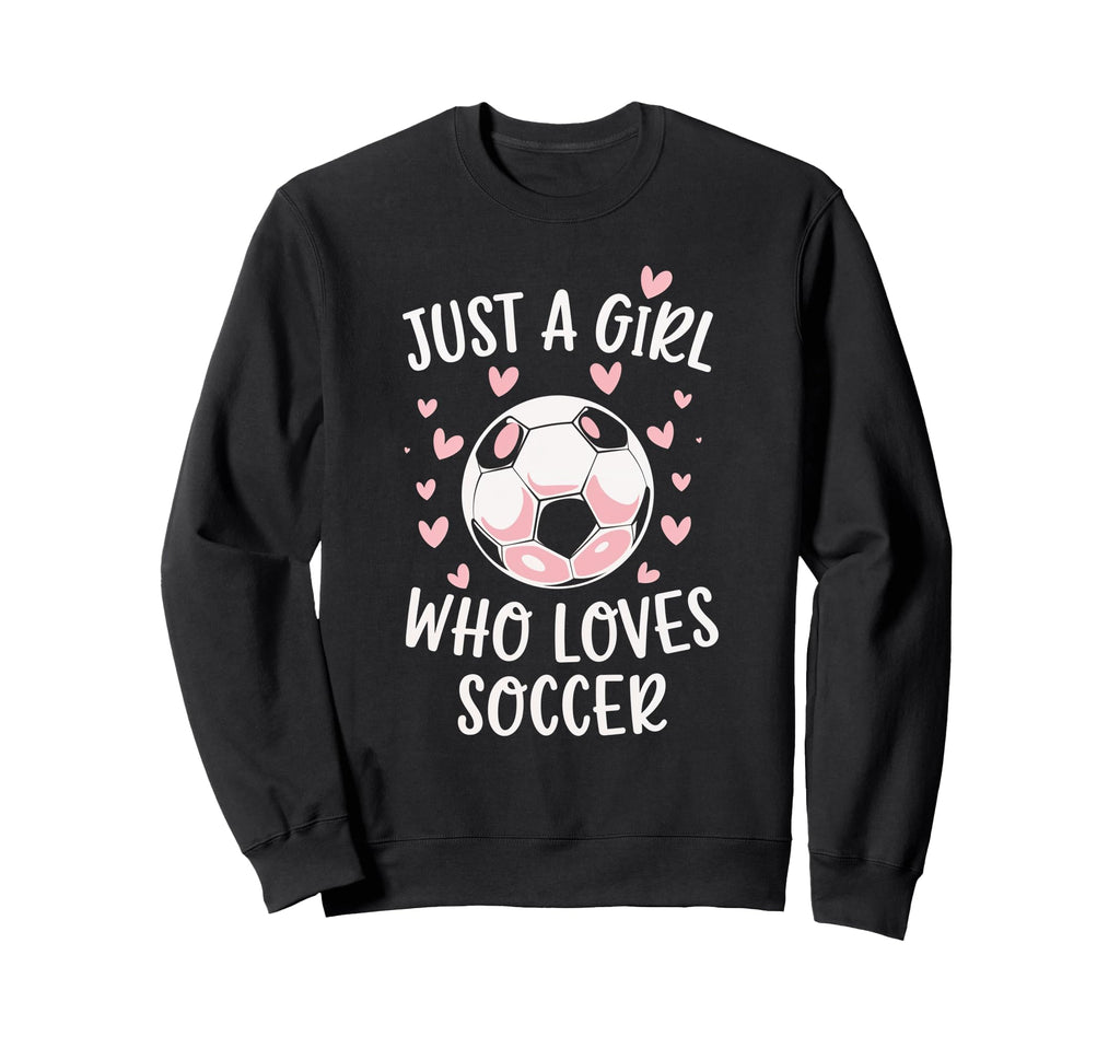 Just Soccer Hearts Love Sweatshirt - Casual Everyday Wear for Adults