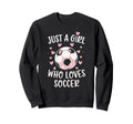 Just Soccer Hearts Love Sweatshirt - Casual Everyday Wear for Adults