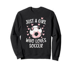 Just Soccer Hearts Love Sweatshirt - Casual Everyday Wear for Adults