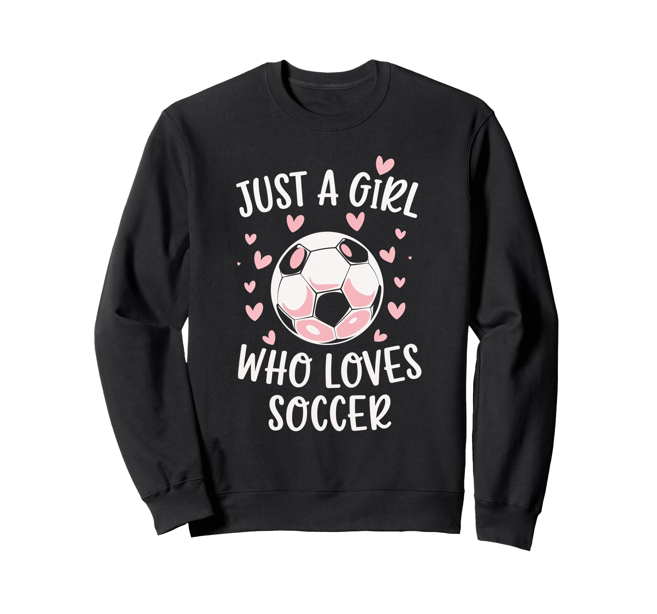 Just Soccer Hearts Love Sweatshirt - Casual Everyday Wear for Adults