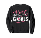 Soccer Player Goals Game Day Sweatshirt - Graphic Print Men Women