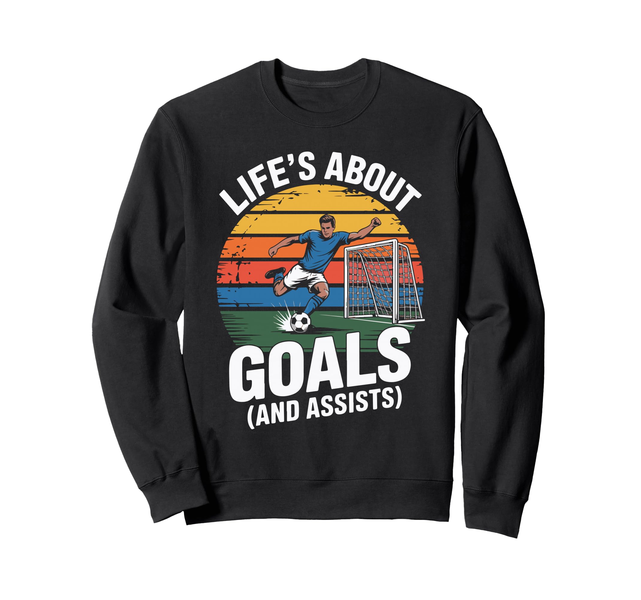 Funny Soccer Comedy Art Sweatshirt - Novelty Apparel for Adults