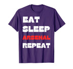 Eat Sleep Arsenal Repeat T-Shirt - Unique Graphic for Adults