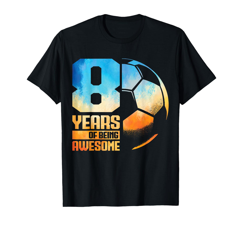 8Th Birthday Soccer Player T-Shirt - Fun Novelty Design for Adults