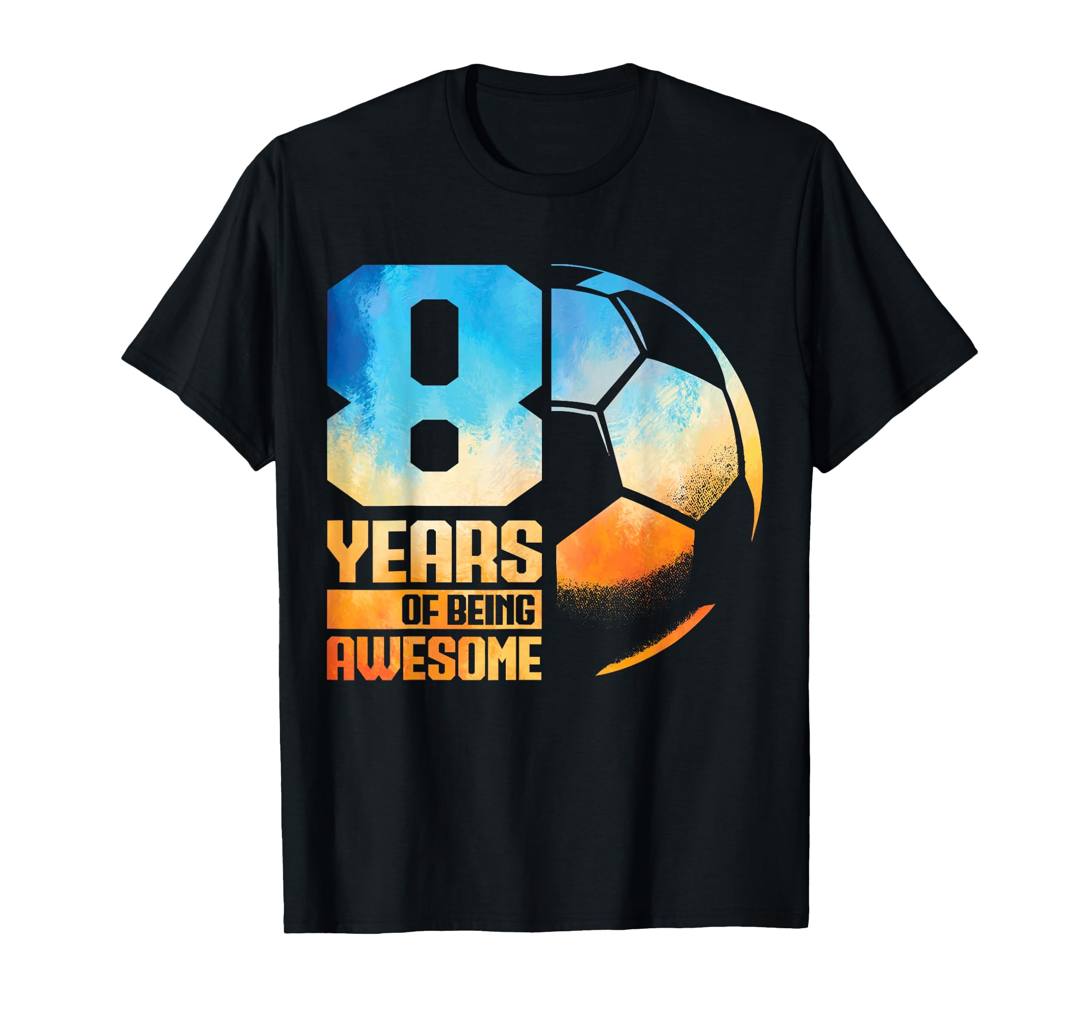 8Th Birthday Soccer Player T-Shirt - Fun Novelty Design for Adults