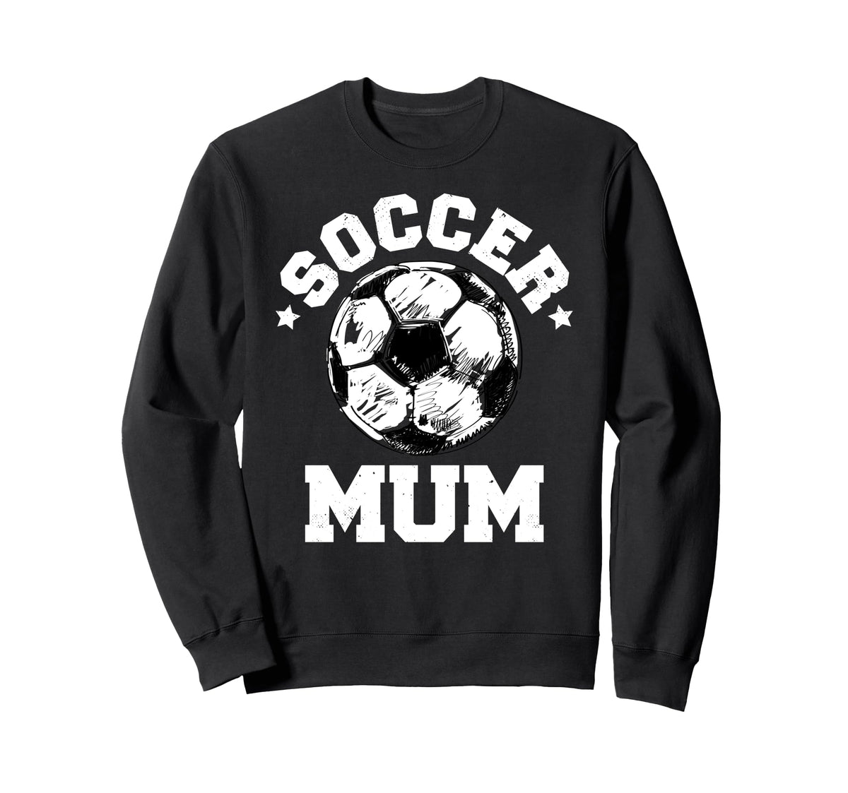 Soccer Mum Soccer Ball Distressed Sweatshirt - Aesthetic Graphic Men Women