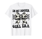 My Soccer Era Coquette Bow Soccer T-Shirt - Graphic Print Men Women
