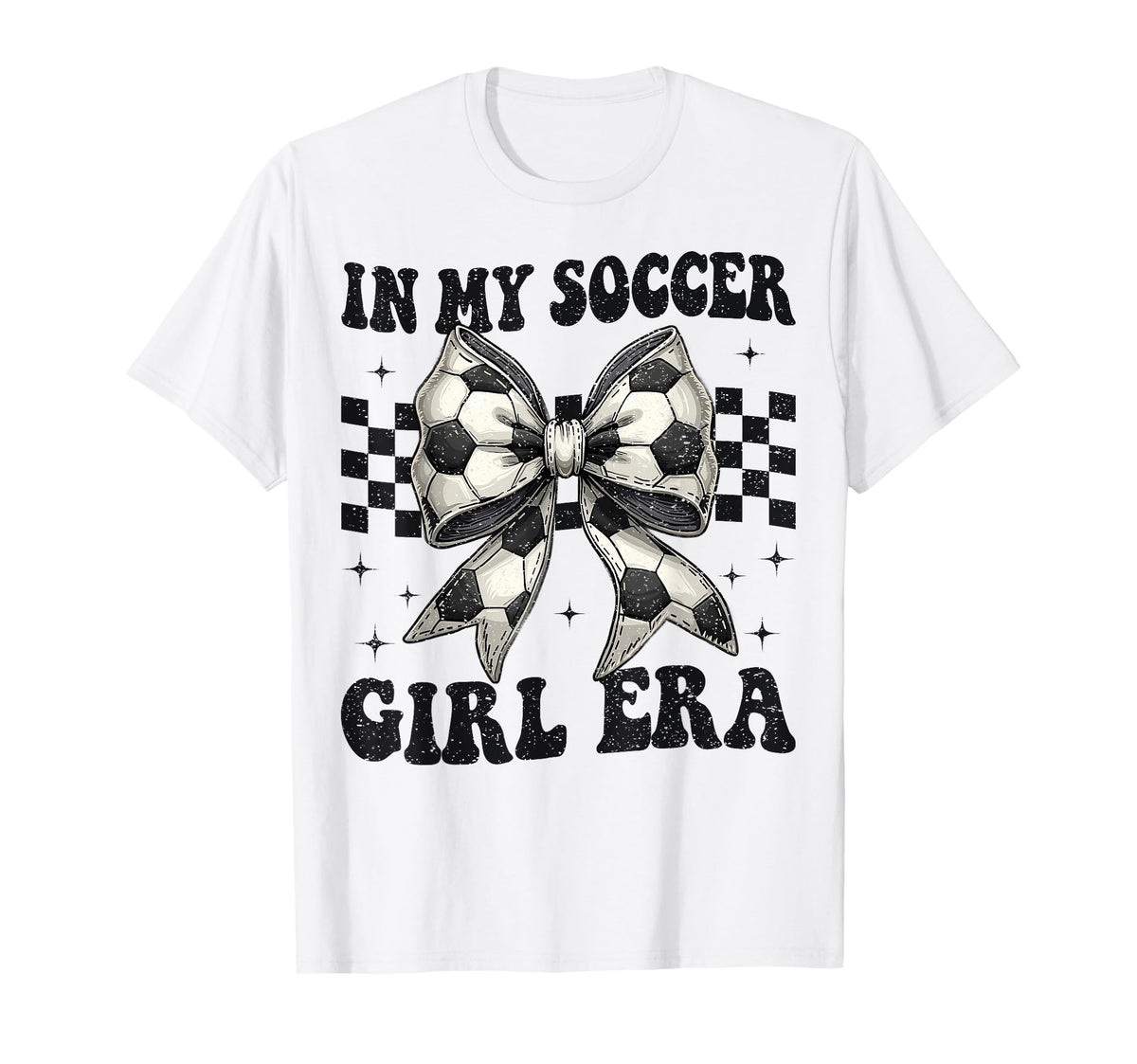 My Soccer Era Coquette Bow Soccer T-Shirt - Graphic Print Men Women
