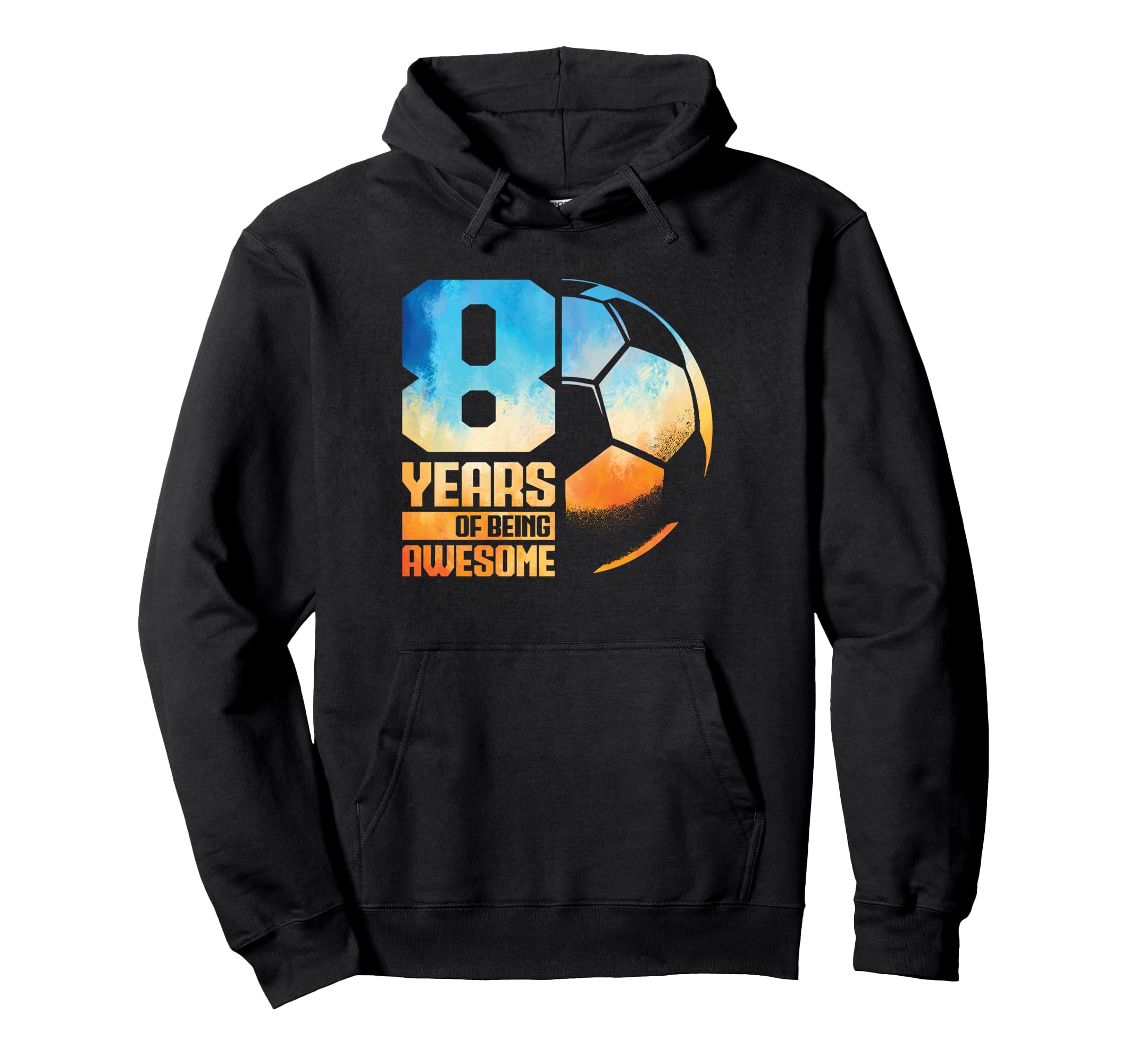 8Th Birthday Soccer Player Football 8 Hoodie - Unique Graphic Men Women