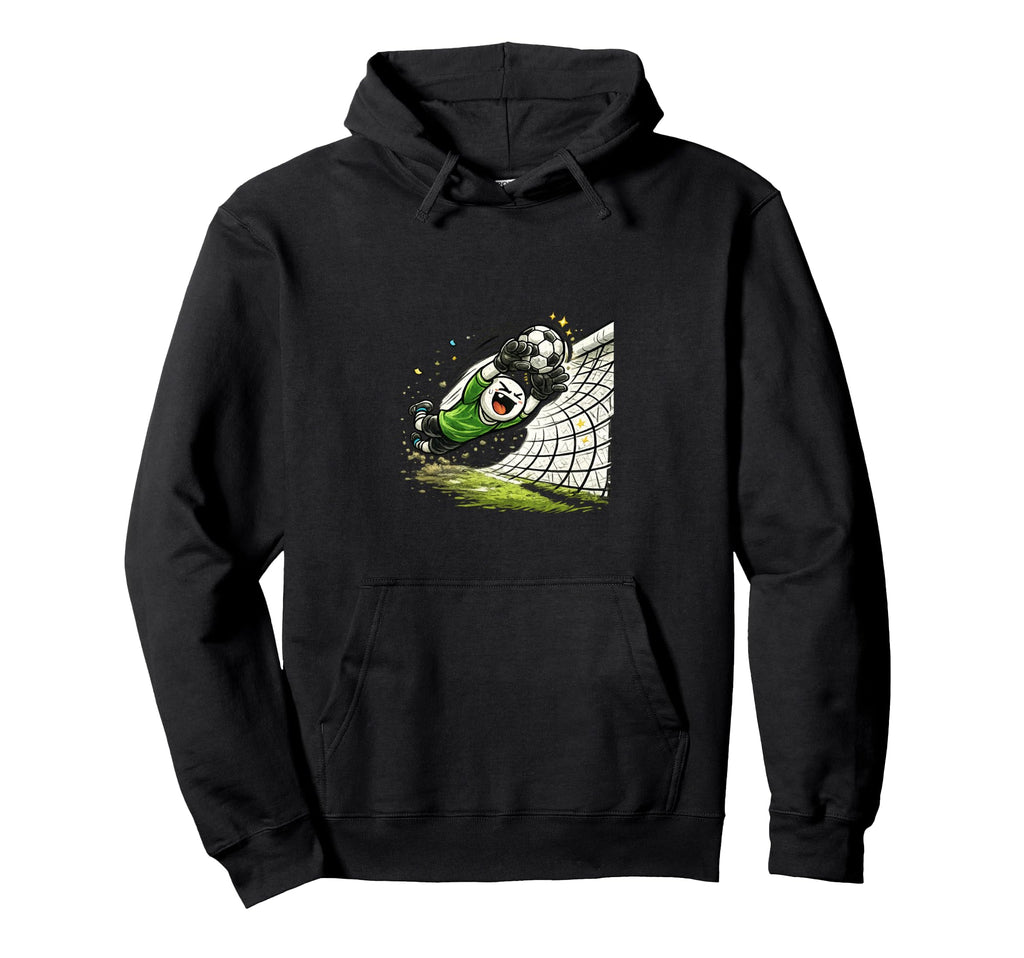 Funny Stick Goalkeeper Save Action Hoodie - Custom Art Print for Adults