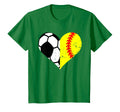 Soccer Softball Heart Funny Soccer T-Shirt - Casual Everyday Wear Unisex