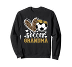 Soccer Grandma Heart Grandma Soccer Sweatshirt - Graphic Print Men Women