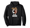 Ball Mom Funny Soccer Football Leopard Hoodie - Unique Graphic for Adults